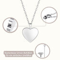 Personalisierte herzförmige Aschekette – Graviertes Erinnerungsstück mit Pfotenmotiv & Namen