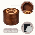 Personalisierte Boxurne mit Unendlichkeitssymbol – Tierurne aus Holz mit graviertem Namen & Daten