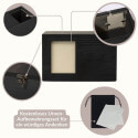 Personalisierte schwarze Holzbox-Hundeurne mit Foto – Gedenkbox mit Namen, Daten & Widmung