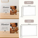 Personalisiertes Erinnerungsgeschenk – Acryl-Gedenktafel für Hunde im Querformat mit Foto, Namen & Daten