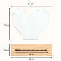 Personalisierte Gedenkleuchte mit Foto – Herzförmige LED-Gedenktafel für Hunde aus Acryl mit graviertem Namen & Daten
