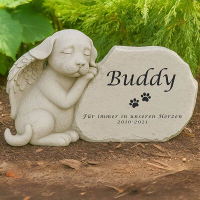 Personalisierter Engel-Gedenkstein – Grabstein...